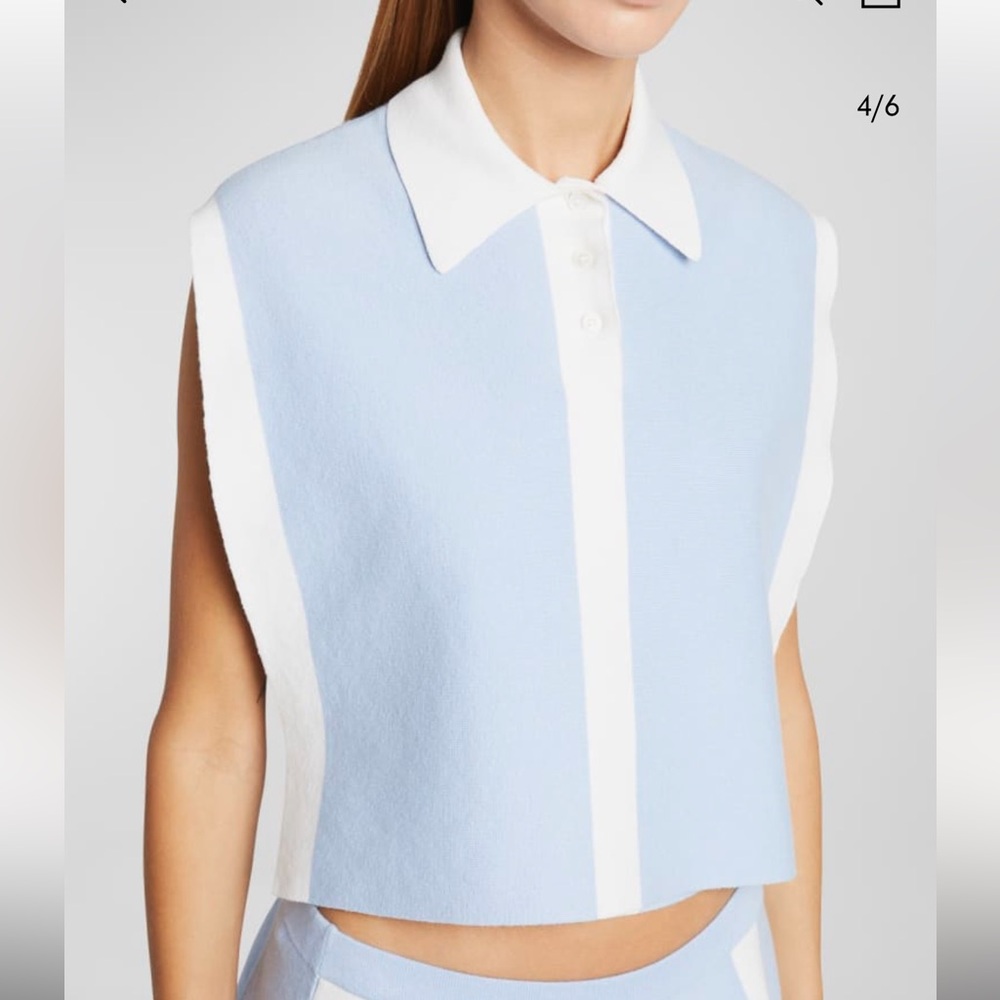 JW ANDERSON LAYERED CONTRAST POLO
VEST TOP